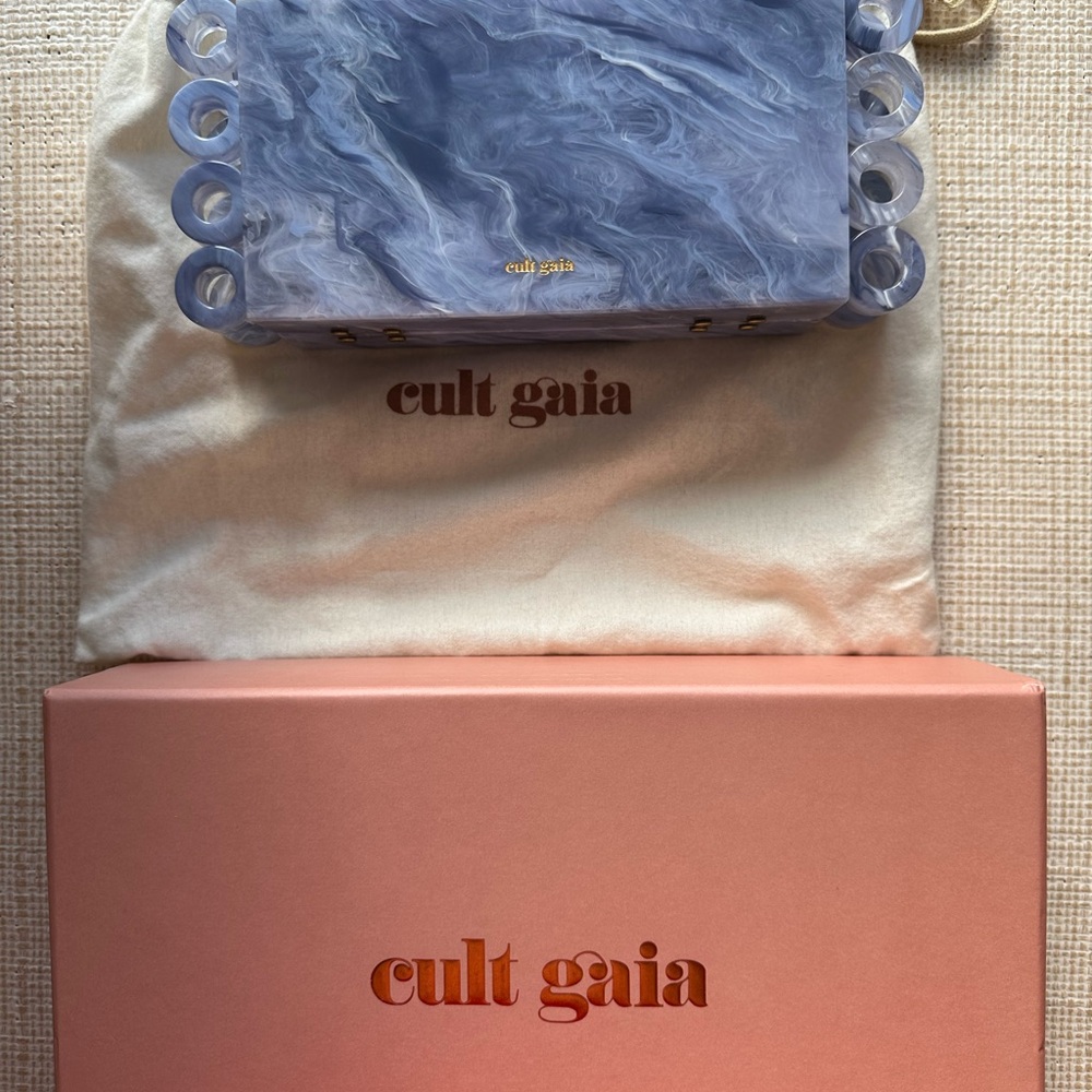 Cult Gaia Blue Acrylic Clutch